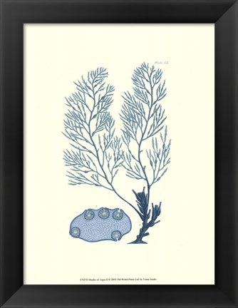 Framed Shades of Aqua II Print