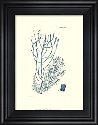 Framed Shades of Aqua III Print