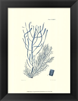 Framed Shades of Aqua III Print