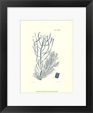 Framed Shades of Aqua III Print