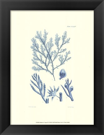 Framed Shades of Aqua IV Print