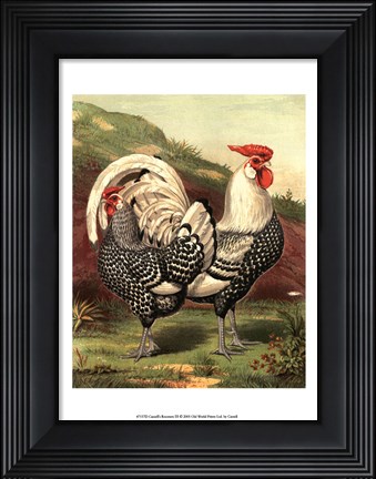 Framed Cassell&#39;s Roosters III Print