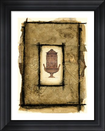 Framed Gilded Urn I Print