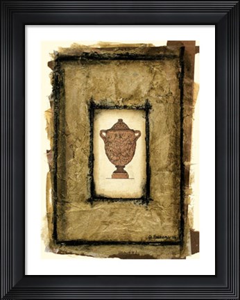 Framed Gilded Urn II Print