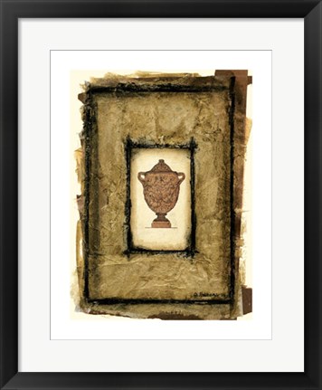 Framed Gilded Urn II Print