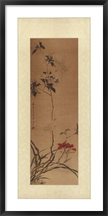 Framed Oriental Silk II Print