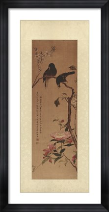 Framed Oriental Silk III Print