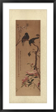 Framed Oriental Silk III Print