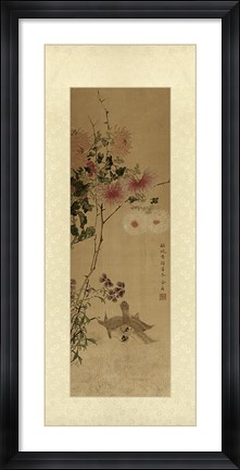 Framed Oriental Silk IV Print