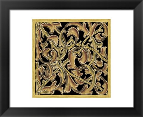Framed Ornamental Squares II Print