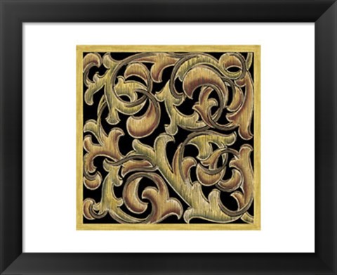 Framed Ornamental Squares III Print