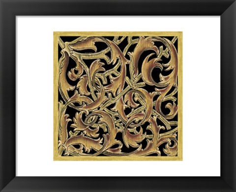 Framed Ornamental Squares IV Print