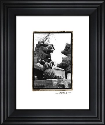 Framed Imperial Lion, Beijing Print
