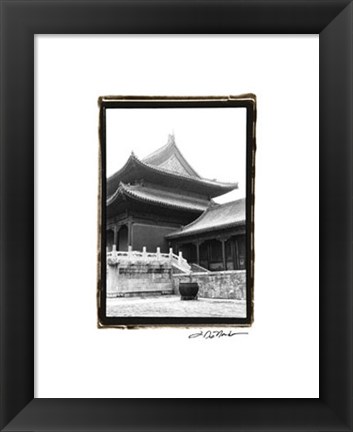 Framed Palace Rooftops, Beijing Print