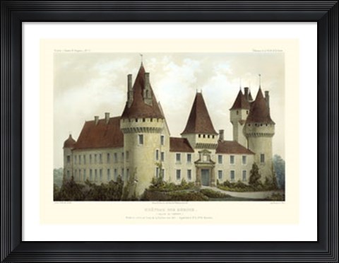 Framed French Chateaux I Print