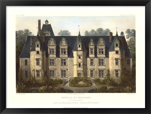 Framed French Chateaux III Print