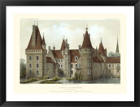 Framed French Chateaux IV Print