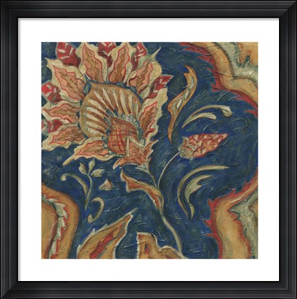 Framed Lapis Paisley II Print