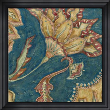 Framed Lapis Paisley III Print