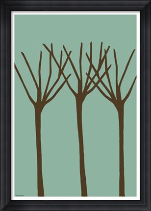 Framed Dichromatic Elms II Print