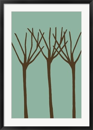 Framed Dichromatic Elms II Print