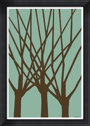 Framed Dichromatic Elms III Print