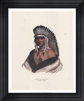 Framed Pawnee Brave Print