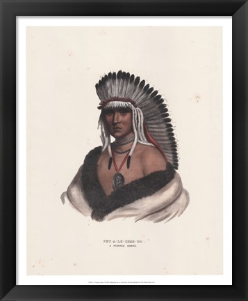 Framed Pawnee Brave Print