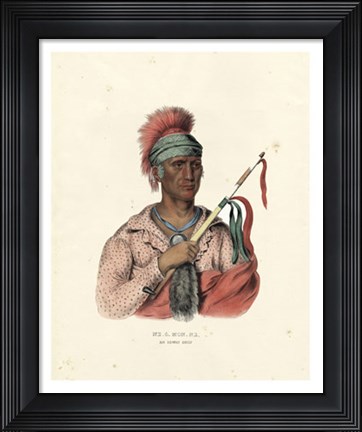Framed Ioway Chief Print