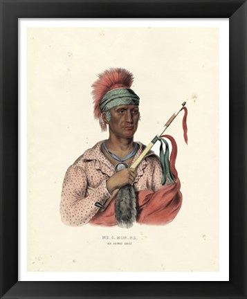 Framed Ioway Chief Print