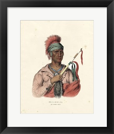 Framed Ioway Chief Print