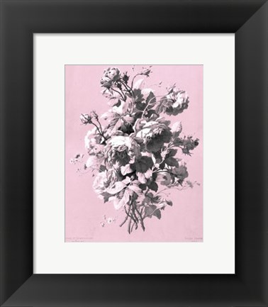 Framed Roses on Pink Print