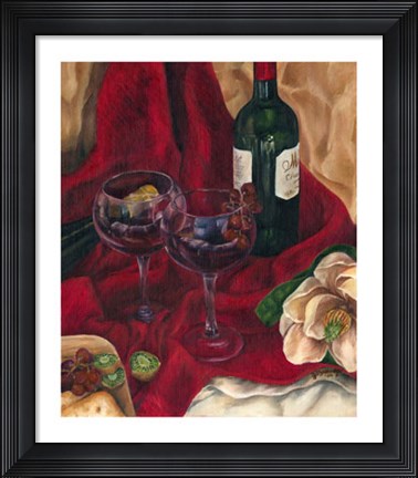 Framed Jennifer&#39;s Wine Indulgence II Print