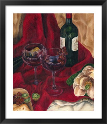 Framed Jennifer&#39;s Wine Indulgence II Print