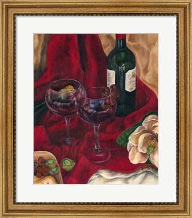 Framed Jennifer&#39;s Wine Indulgence II Print