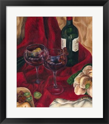 Framed Jennifer&#39;s Wine Indulgence II Print