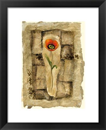 Framed Gilded Poppy I Print