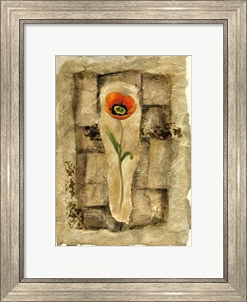 Framed Gilded Poppy I Print