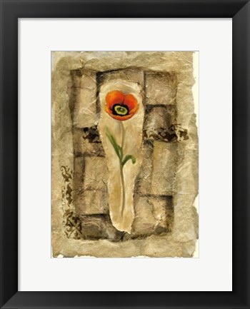 Framed Gilded Poppy I Print