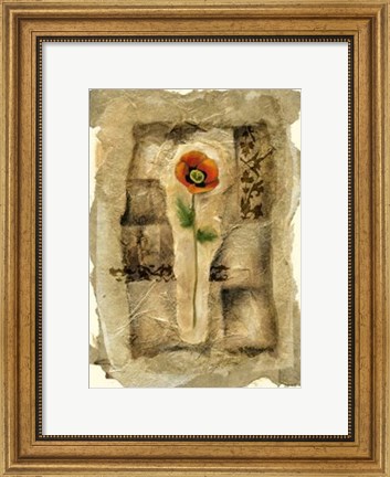 Framed Gilded Poppy II Print