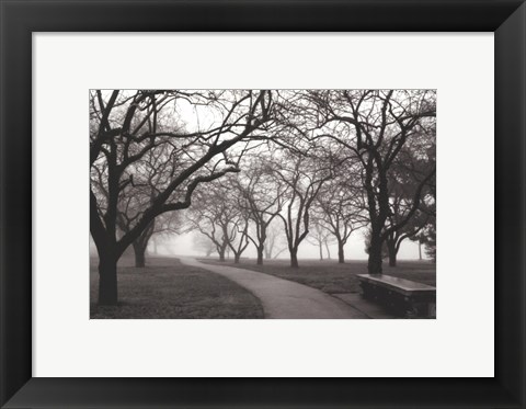 Framed Foggy Morning Walk Print