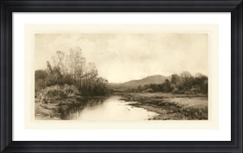 Framed Tranquil Riverscape II Print