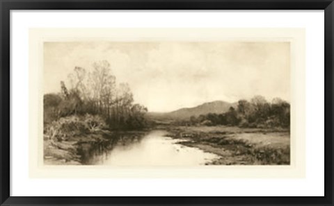 Framed Tranquil Riverscape II Print