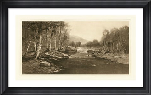 Framed Tranquil Riverscape III Print