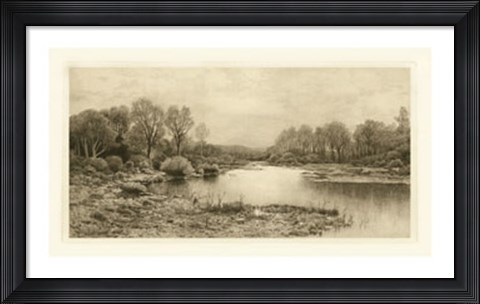 Framed Tranquil Riverscape IV Print