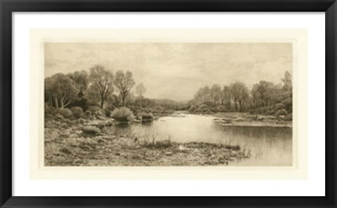 Framed Tranquil Riverscape IV Print