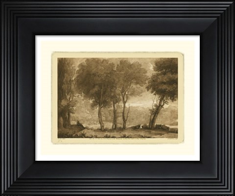 Framed Pastoral Landscape I Print