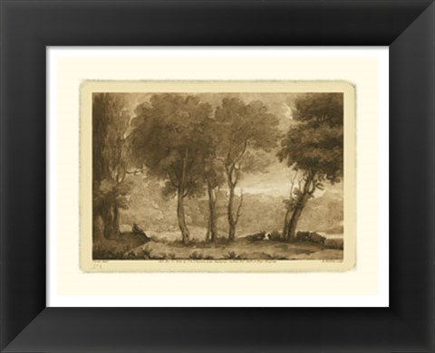 Framed Pastoral Landscape I Print