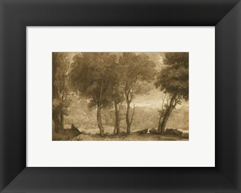 Framed Pastoral Landscape I Print