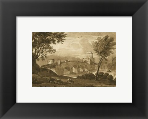 Framed Pastoral Landscape III Print